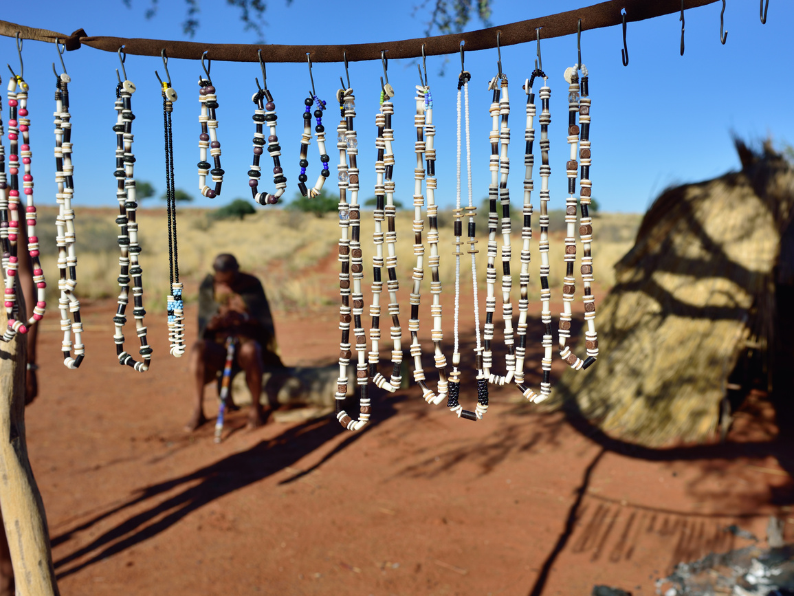 Bushmens village, Kalahari desert, Namibia